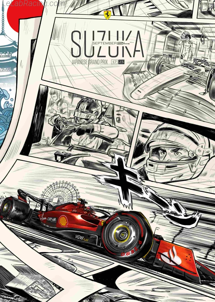 Poster équipe Grand Prix automobile du Japon 2023