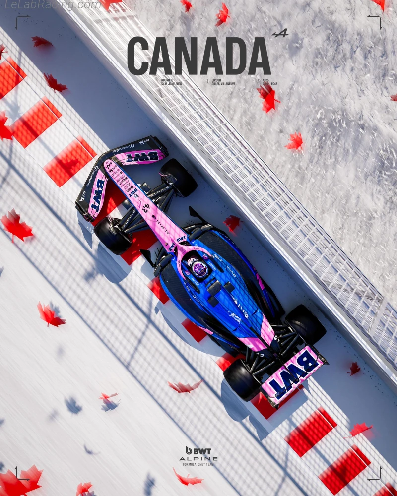 Poster équipe Grand Prix automobile du Canada 2025