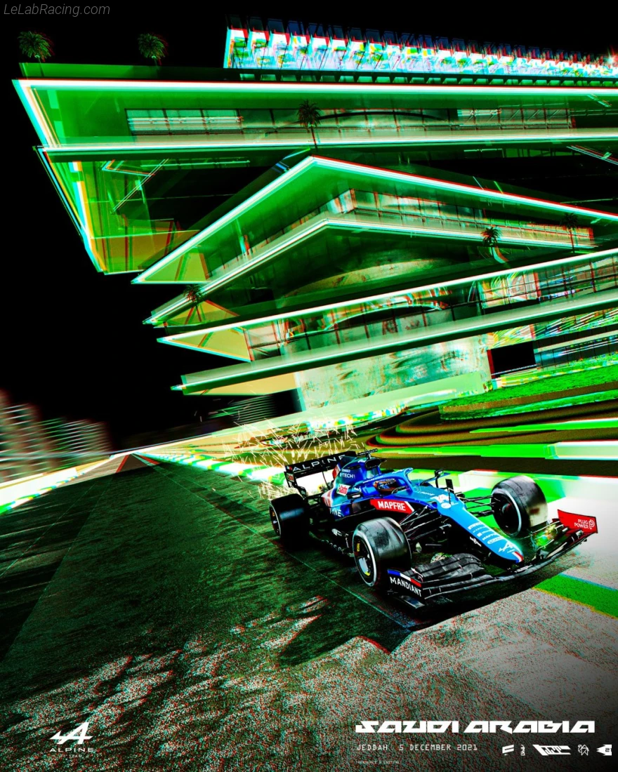 Poster équipe Grand Prix automobile d'Arabie saoudite 2021