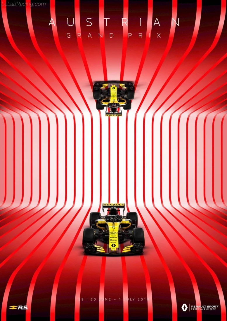 Poster équipe Grand Prix automobile d'Autriche 2018