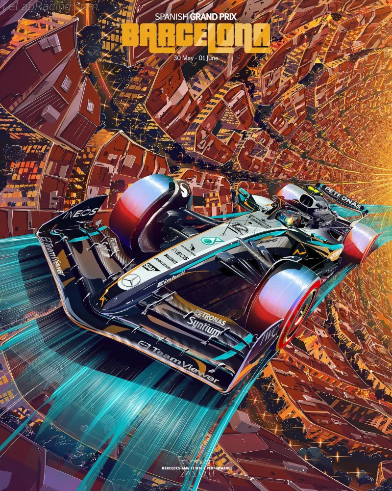 Poster équipe Grand Prix automobile d'Espagne 2025