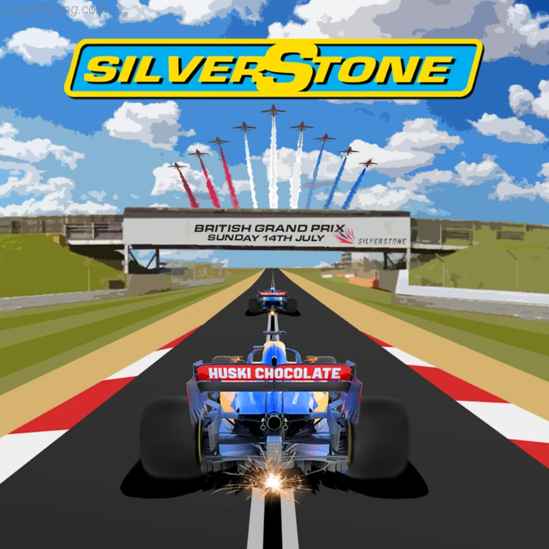 Poster équipe Grand Prix automobile de Grande-Bretagne 2019
