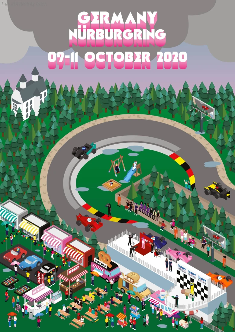 Poster équipe Grand Prix automobile de l'Eifel 2020