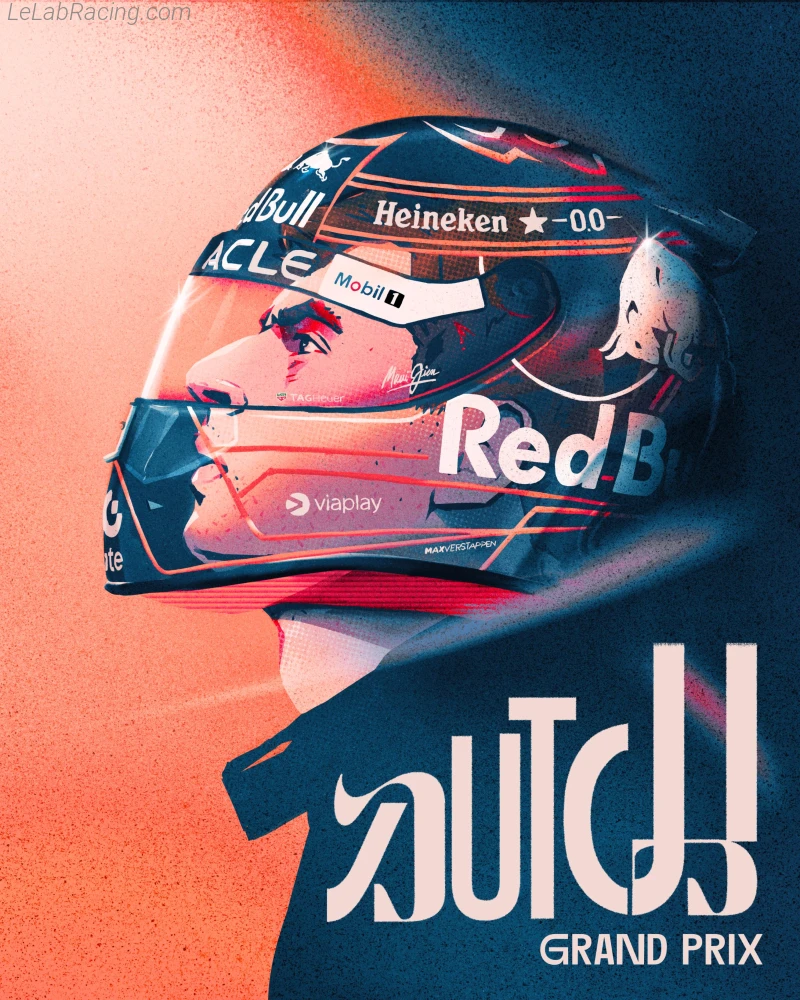 Poster équipe Grand Prix automobile des Pays-Bas 2025