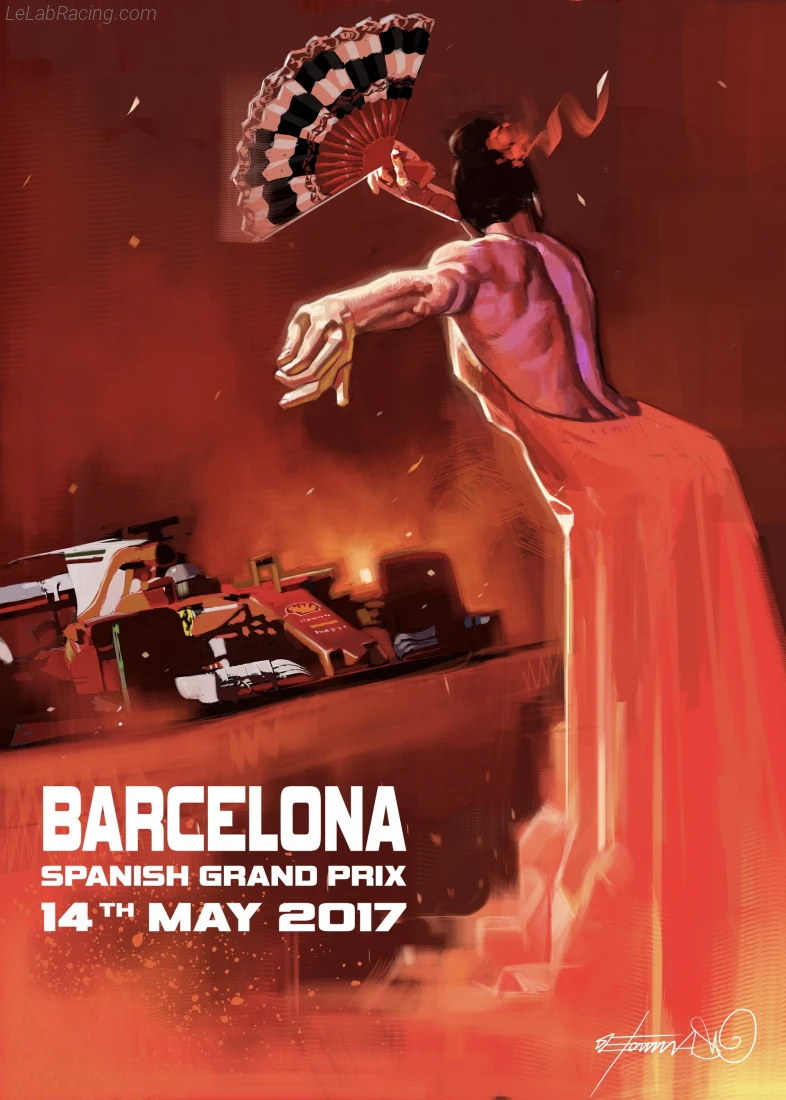 Poster équipe Grand Prix automobile d'Espagne 2017