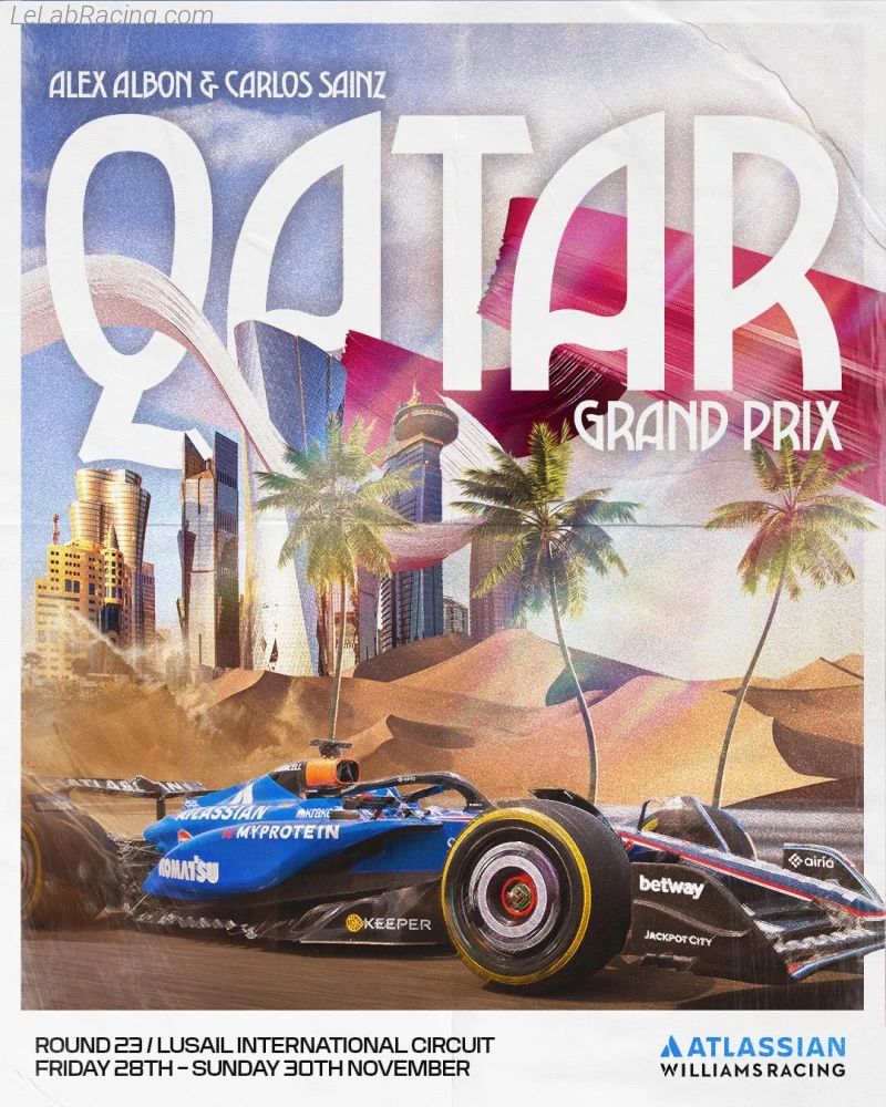 Poster équipe Grand Prix automobile du Qatar 2025