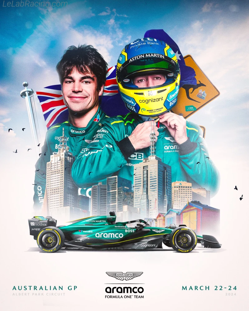 Poster équipe Grand Prix automobile d'Australie 2024