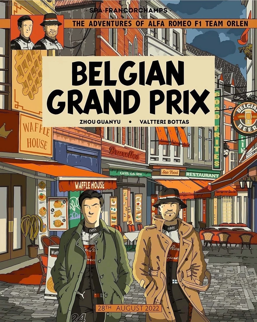 Poster équipe Grand Prix automobile de Belgique 2022