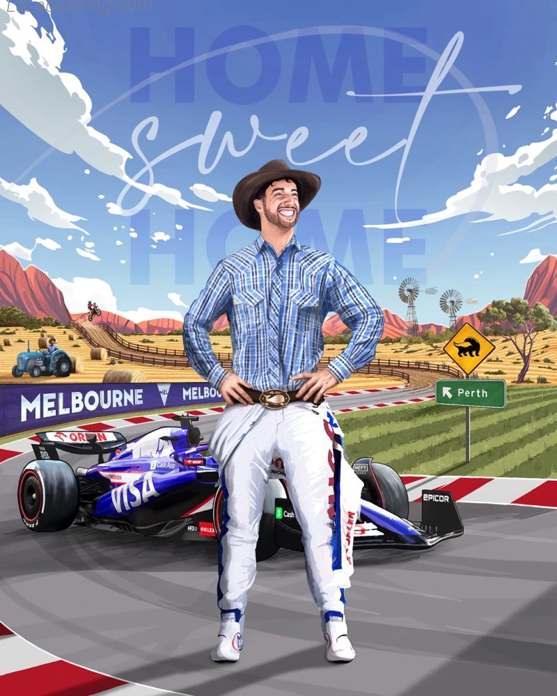 Poster équipe Grand Prix automobile d'Australie 2024