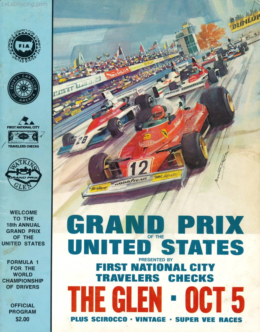 Poster d'un grand prix de la saison de F1 1975