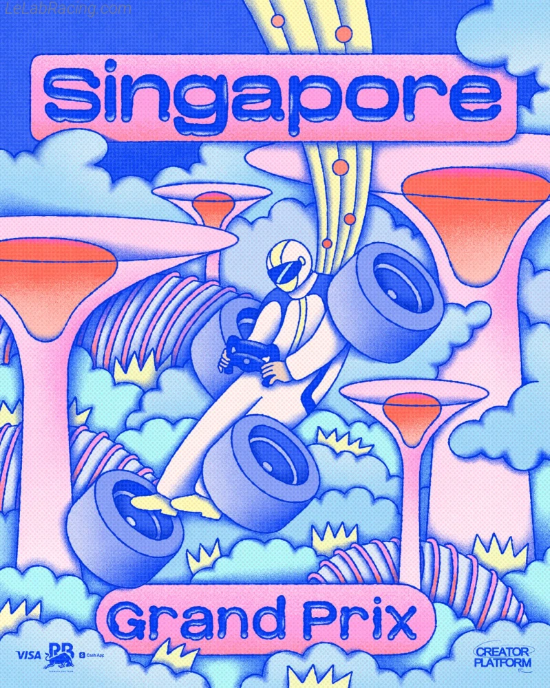 Poster équipe Grand Prix automobile de Singapour 2026