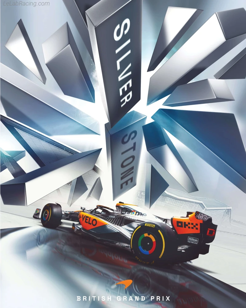 Poster équipe Grand Prix automobile de Grande-Bretagne 2023