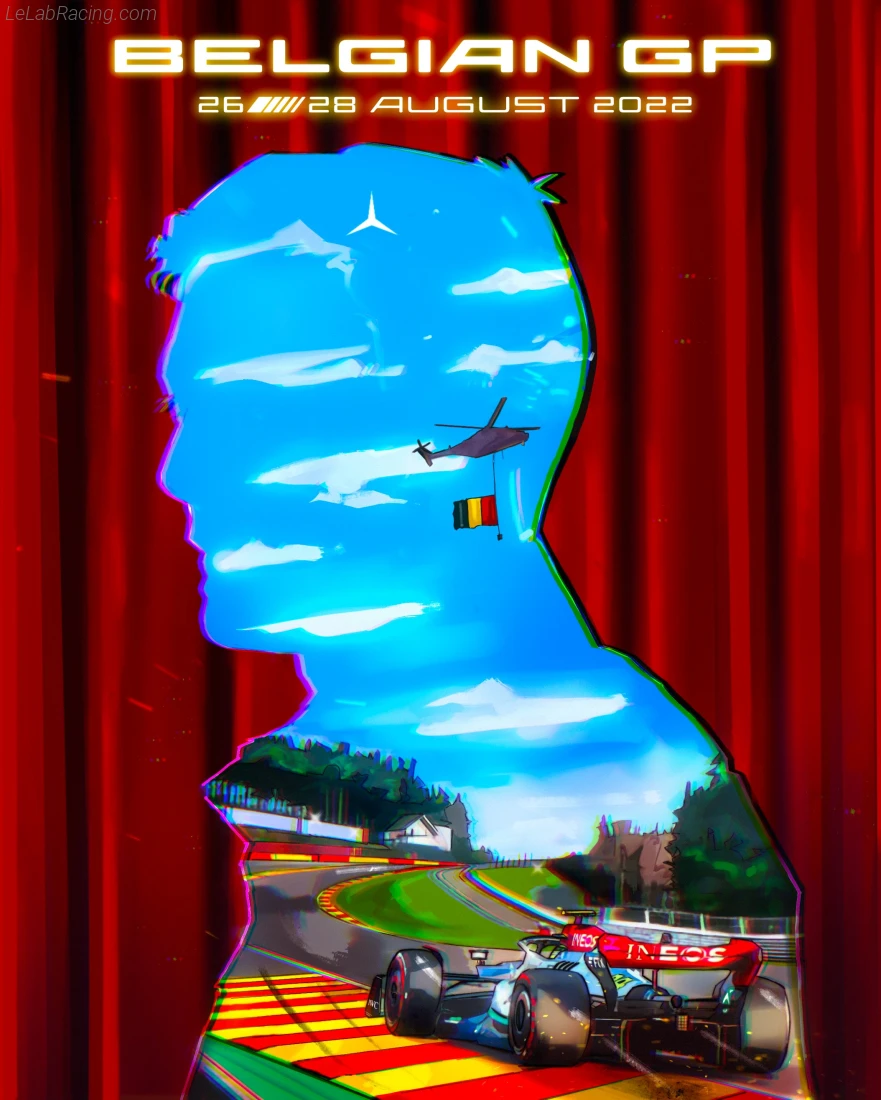 Poster équipe Grand Prix automobile de Belgique 2022