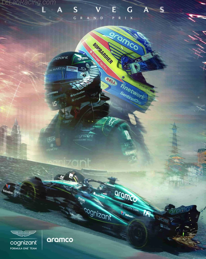 Poster équipe Grand Prix automobile de Las Vegas 2023