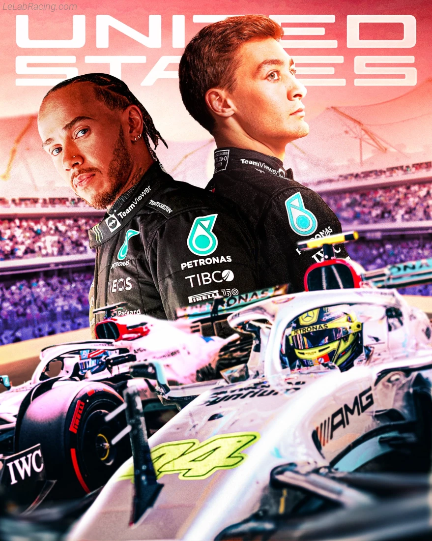 Poster équipe Grand Prix automobile des États-Unis 2022