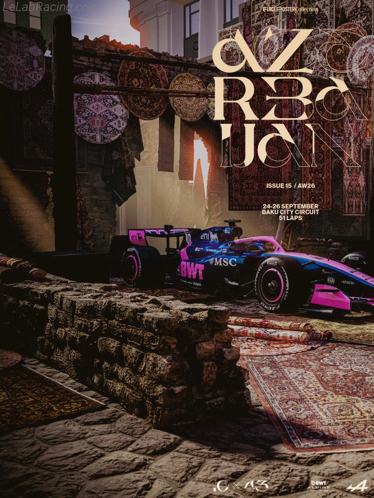 Poster équipe Grand Prix automobile d'Azerbaïdjan 2026