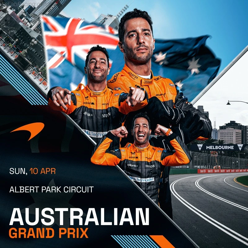 Poster équipe Grand Prix automobile d'Australie 2022