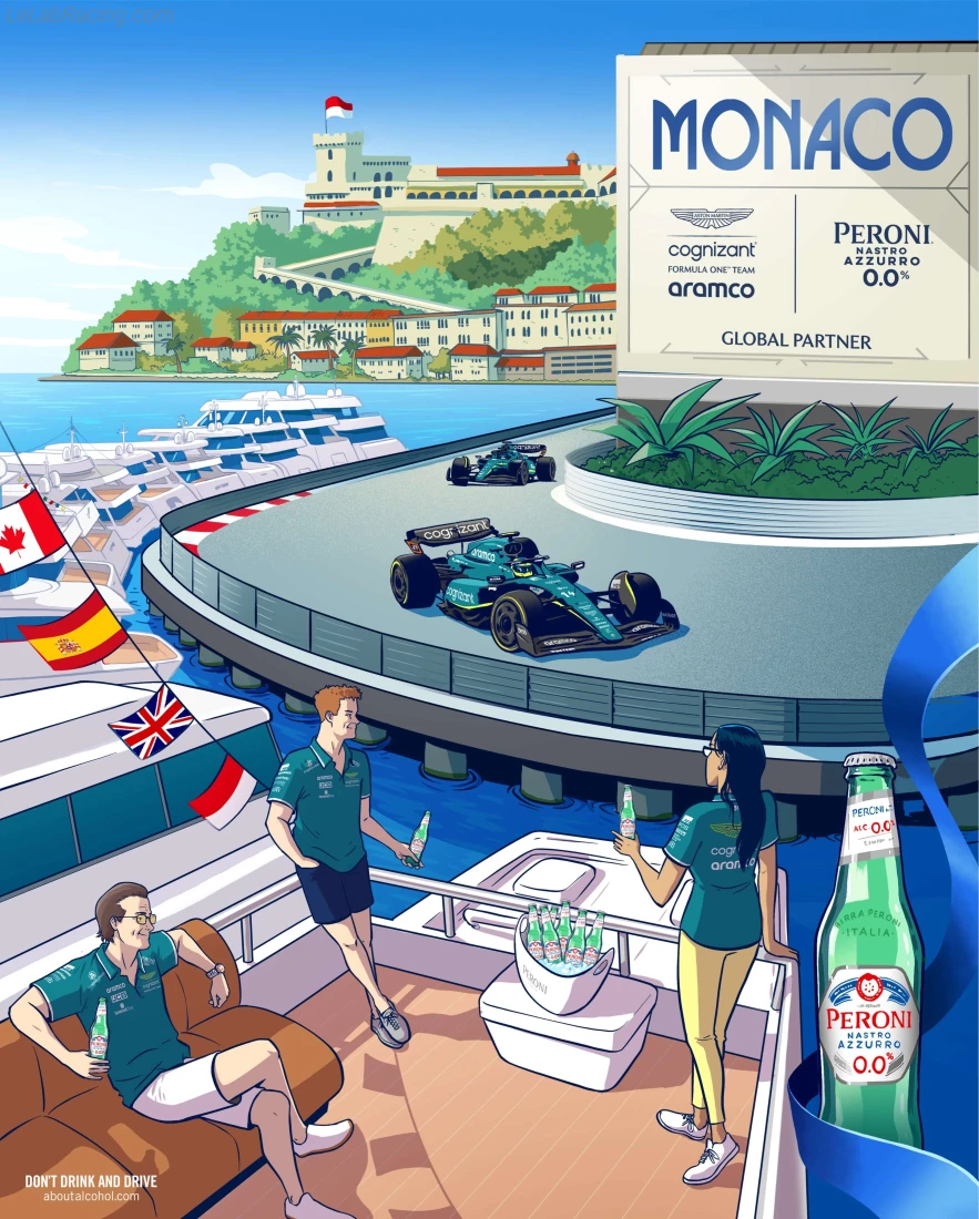 Poster équipe Grand Prix automobile de Monaco 2023