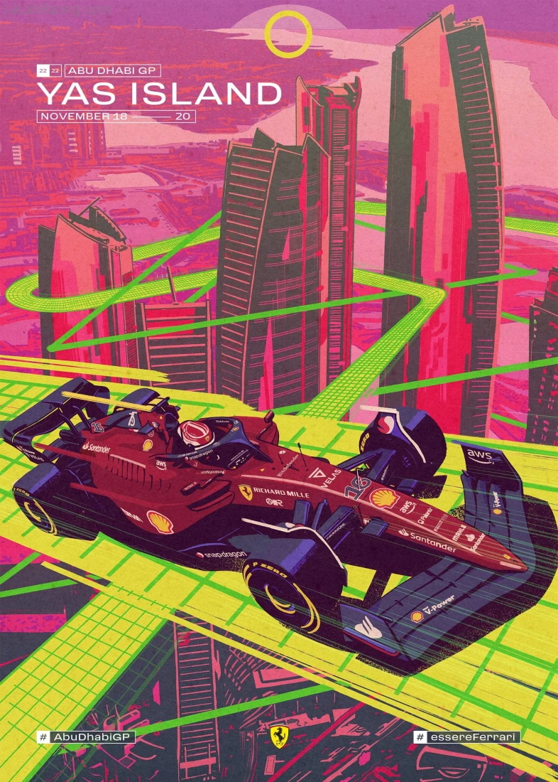 Poster équipe Grand Prix automobile d'Abou Dabi 2022