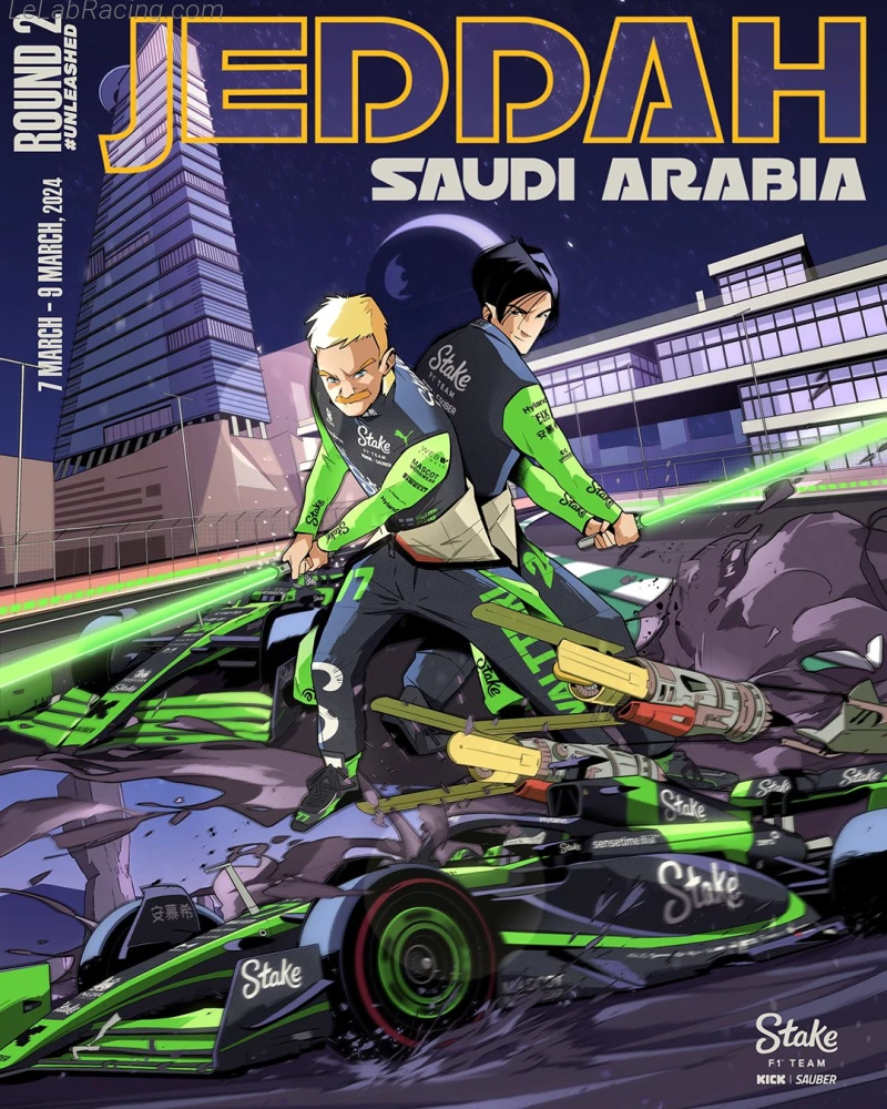 Poster équipe Grand Prix automobile d'Arabie saoudite 2024