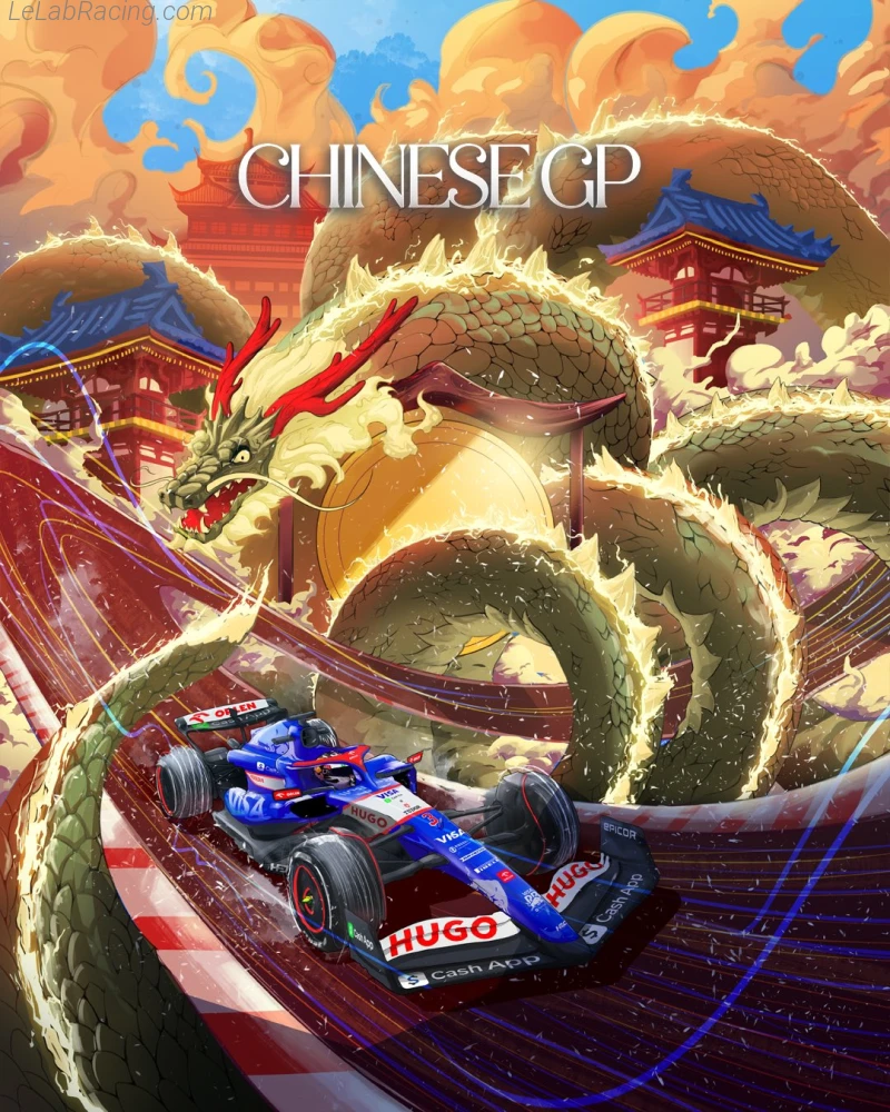 Poster équipe Grand Prix automobile de Chine 2024