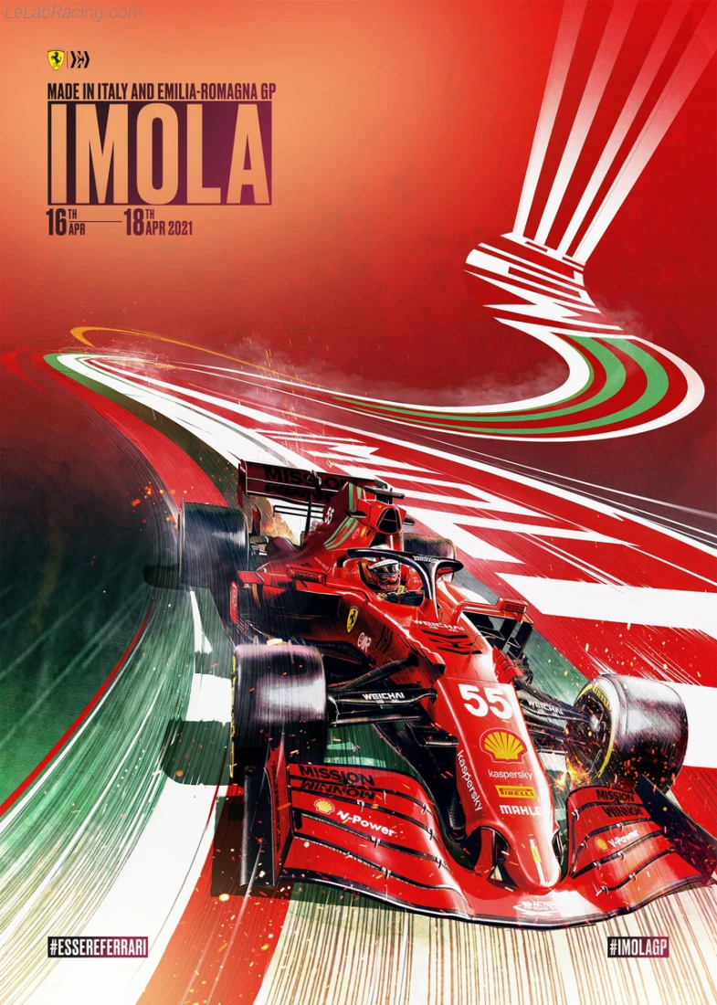 Poster équipe Grand Prix automobile d'Italie 2021