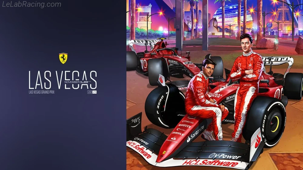 Poster équipe Grand Prix automobile de Las Vegas 2023