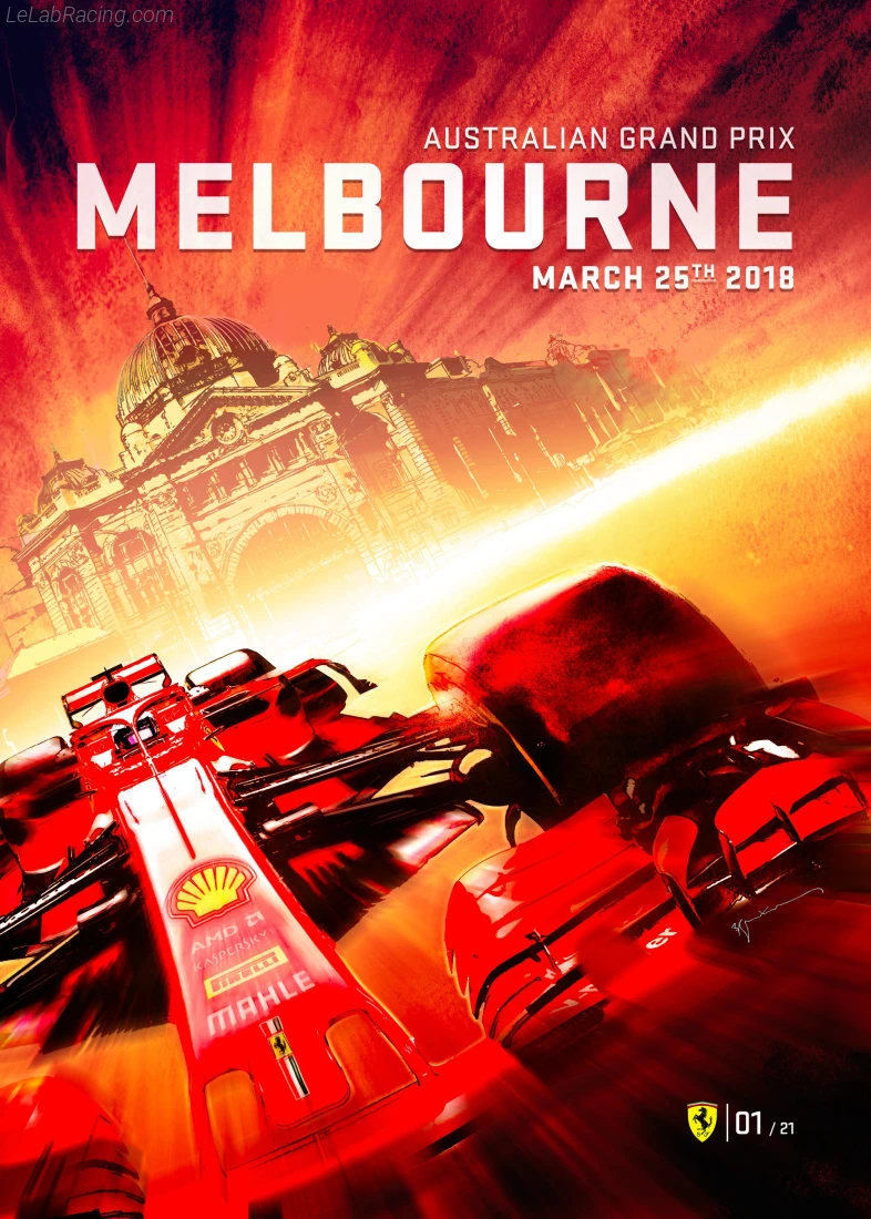 Poster équipe Grand Prix automobile d'Australie 2018