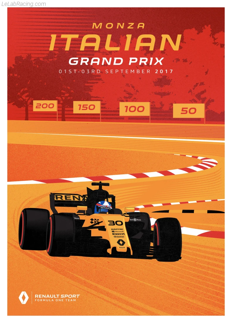 Poster équipe Grand Prix automobile d'Italie 2017