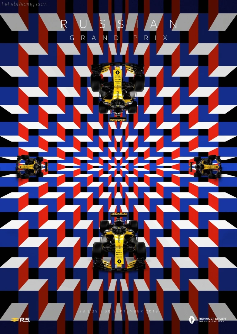 Poster équipe Grand Prix automobile de Russie 2018