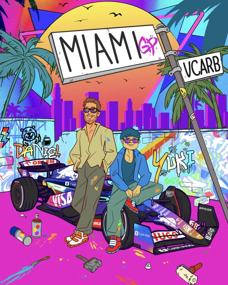 Poster équipe Grand Prix automobile de Miami 2024
