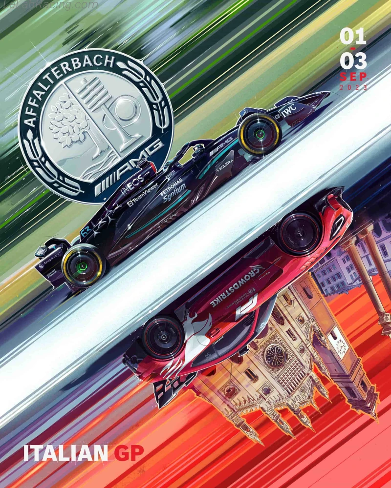 Poster équipe Grand Prix automobile d'Italie 2023