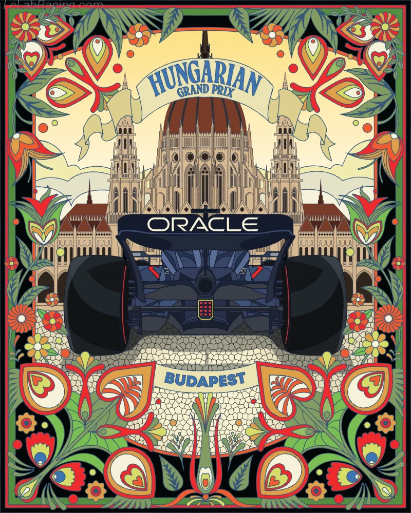 Poster équipe Grand Prix automobile de Hongrie 2024