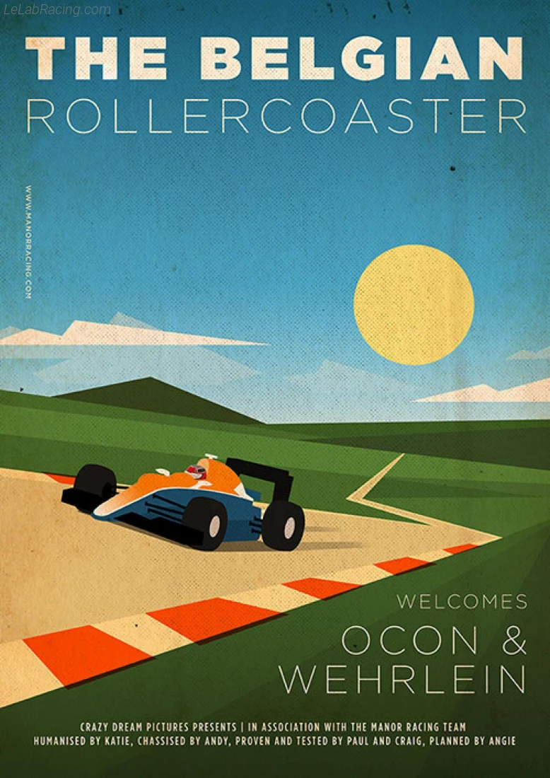 Poster équipe Grand Prix automobile de Belgique 2016