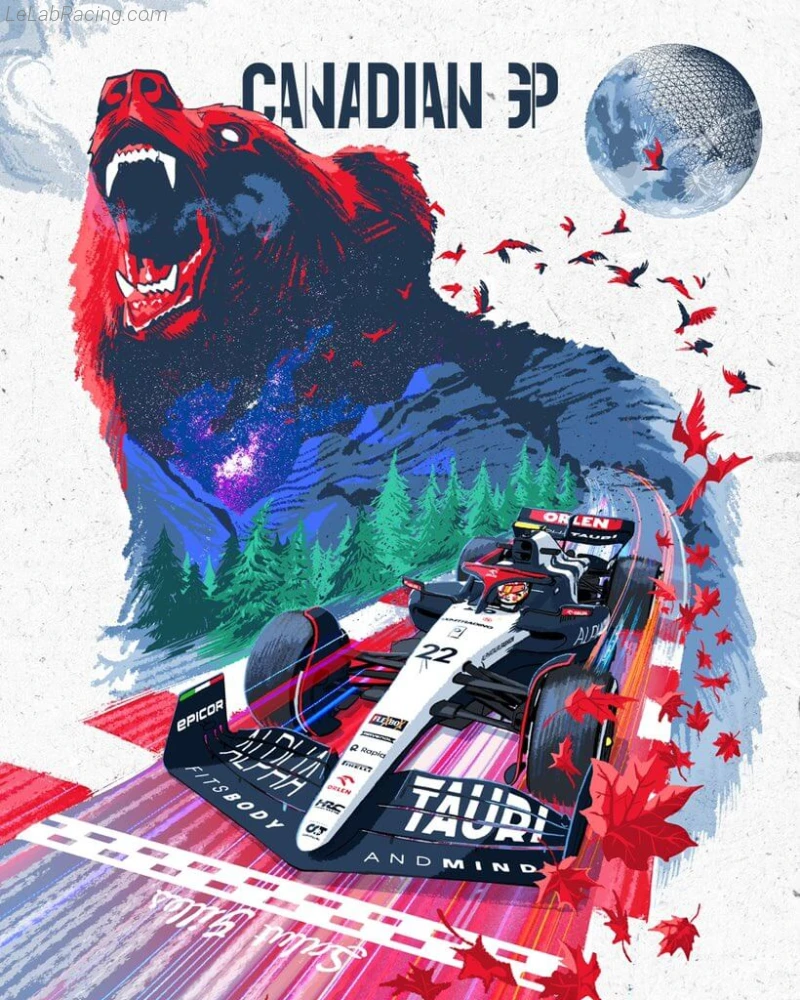 Poster équipe Grand Prix automobile du Canada 2023
