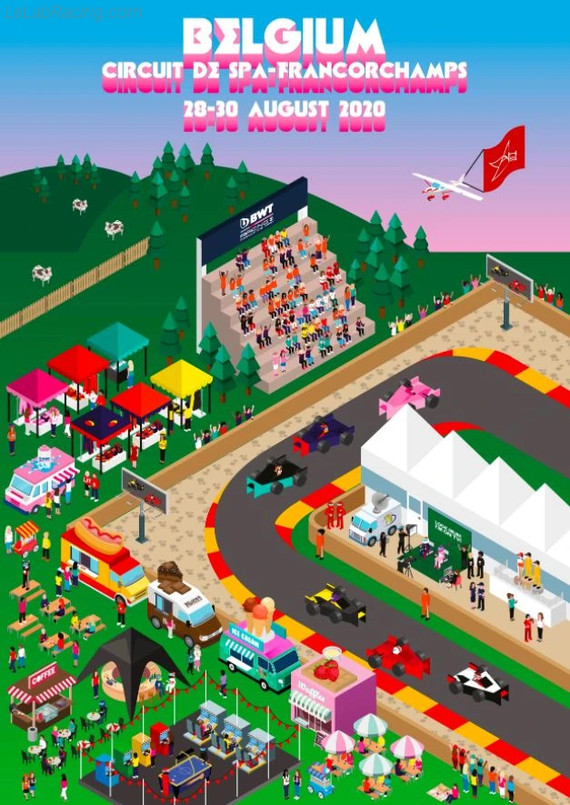Poster équipe Grand Prix automobile de Belgique 2020