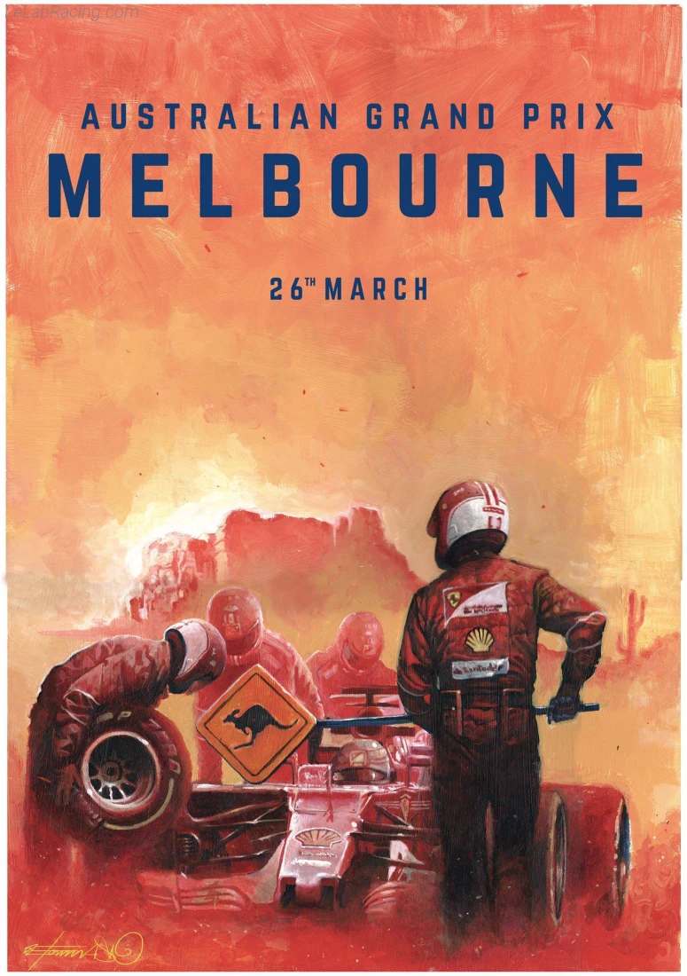 Poster équipe Grand Prix automobile d'Australie 2017