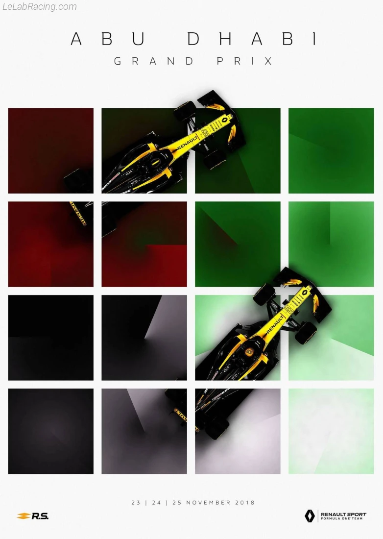 Poster équipe Grand Prix automobile d'Abou Dabi 2018