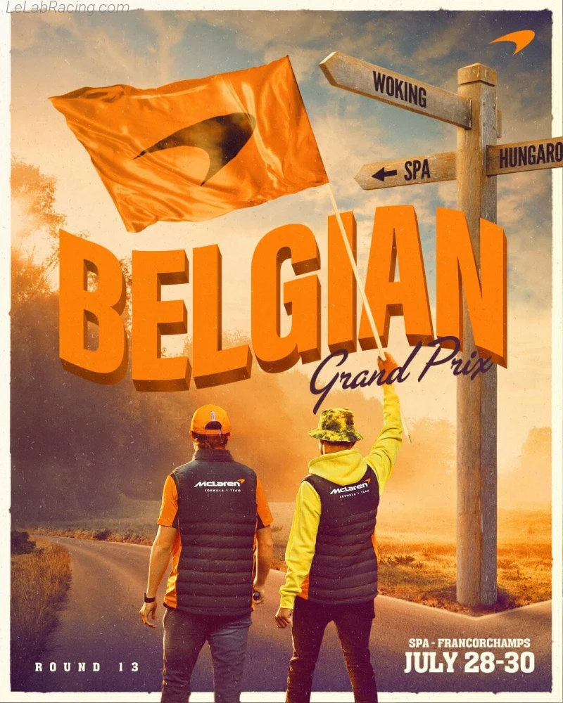 Poster équipe Grand Prix automobile de Belgique 2023