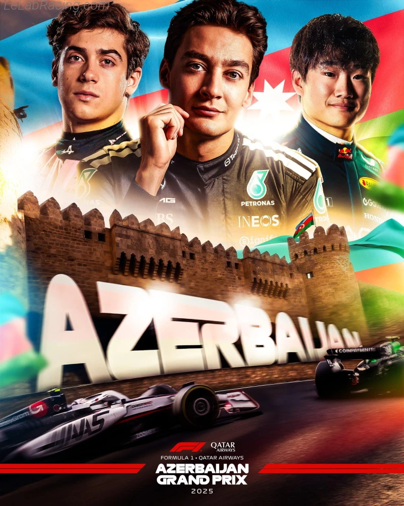 Poster équipe Grand Prix automobile d'Azerbaïdjan 2025