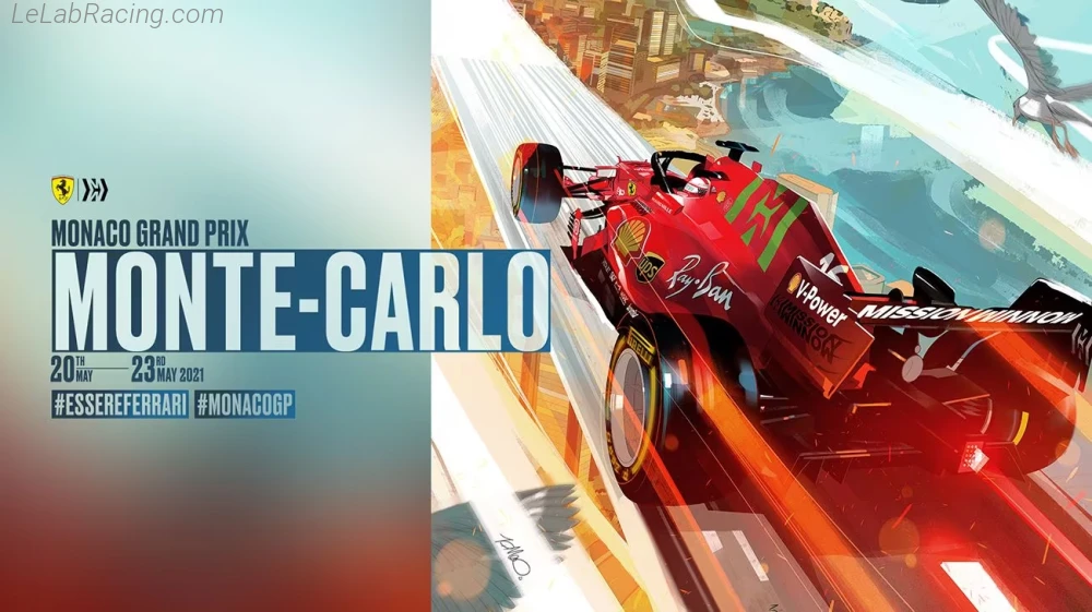 Poster équipe Grand Prix automobile de Monaco 2021