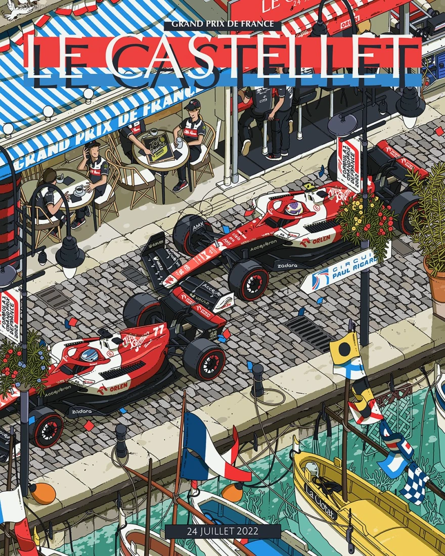 Poster équipe Grand Prix automobile de France 2022