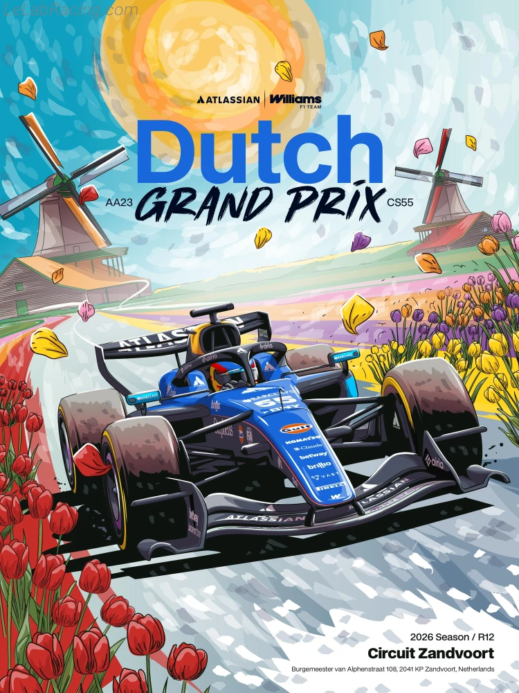 Poster équipe Grand Prix automobile des Pays-Bas 2026