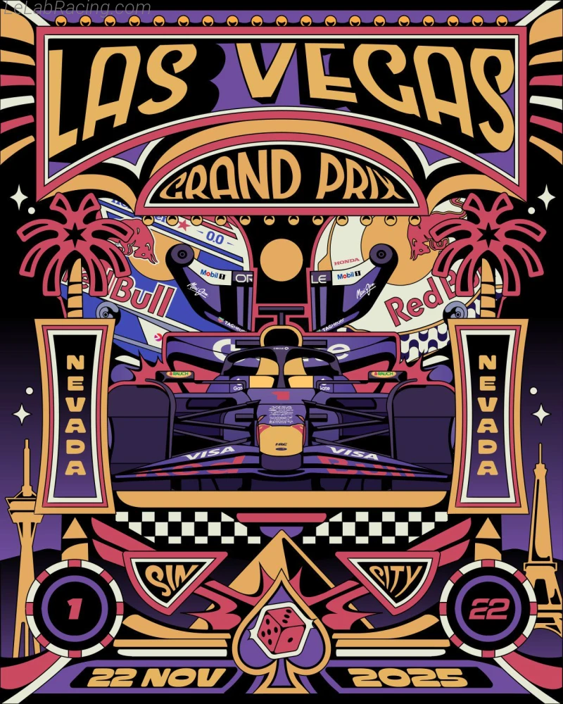Poster équipe Grand Prix automobile de Las Vegas 2025