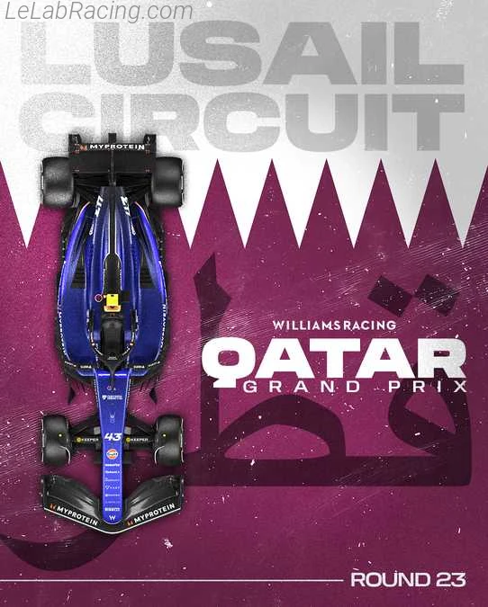 Poster équipe Grand Prix automobile du Qatar 2024