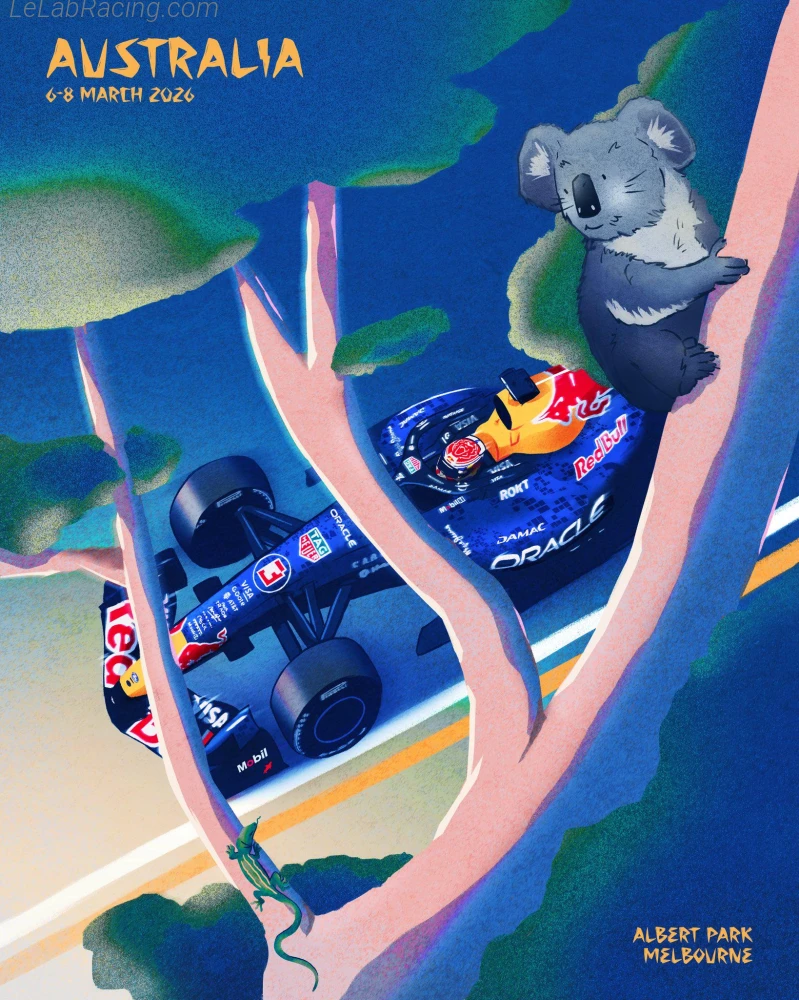 Poster équipe Grand Prix automobile d'Australie 2026