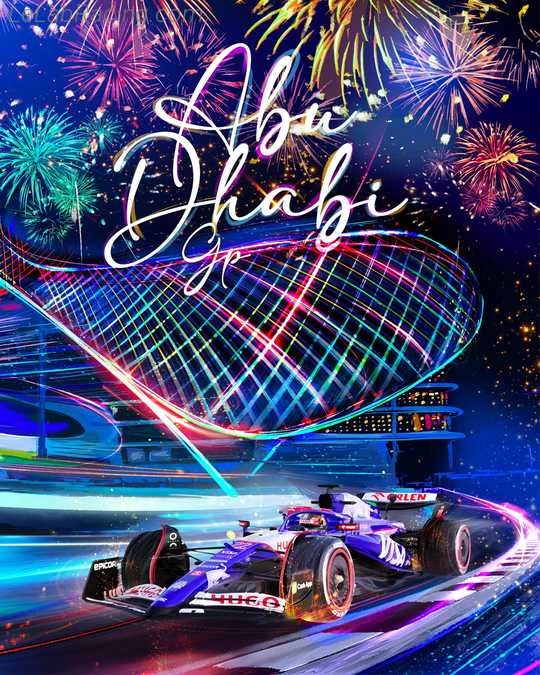 Poster équipe Grand Prix automobile d'Abou Dabi 2024