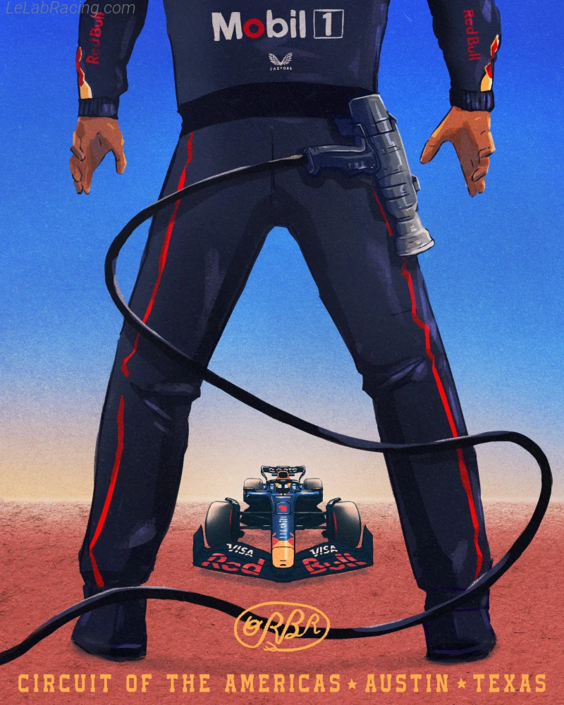 Poster équipe Grand Prix automobile des États-Unis 2025