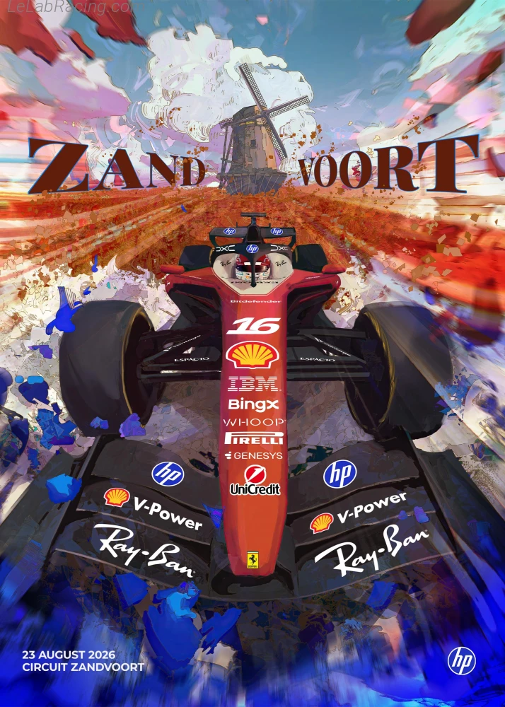 Poster équipe Grand Prix automobile des Pays-Bas 2026