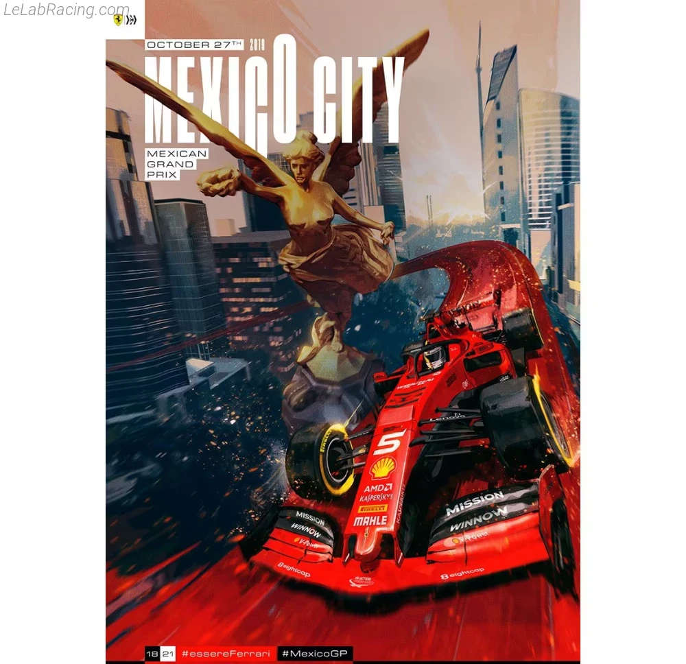 Poster équipe Grand Prix automobile du Mexique 2019